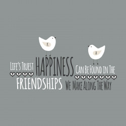Life's truest happiness can be found in the friendships we make - personalised version